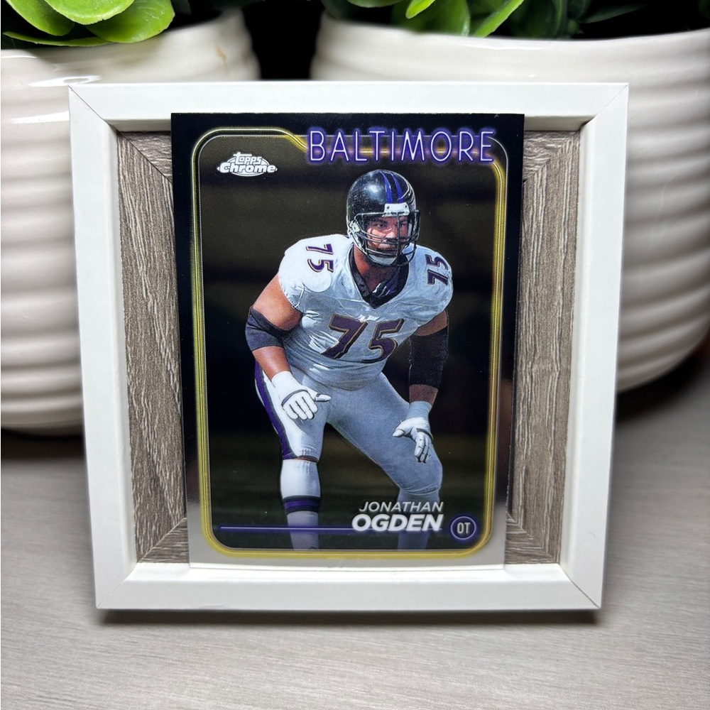 Jonathan Ogden 2024 Topps Chrome Football Prism Refractor Card #5